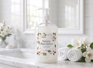 Savon Gel pour les Mains Magnolia Blanc 500ml Formule Élégante pour les Amateurs de Jardin et de Légumes Fabriqué en Russie - Product Image 3
