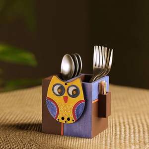 Luxury Wooden <b>Cutlery</b> Holder With Unique Engravings Suitable For Special Family Gatherings And Holiday Celebrations - Product Image 1