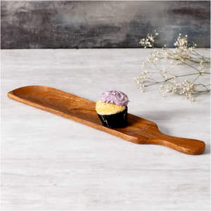 Plateau de service en bois avec poignée pour une utilisation au restaurant Caractéristique décorative - Product Image 1