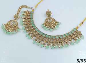 Indian Traditional Motipearl & Drop Square Kundan Gold Plated <b>Jewellery</b> <b>Set</b> & Choker Earring Mangtika Necklace <b>Set</b> <b>Women</b> & Girl - Product Image 6
