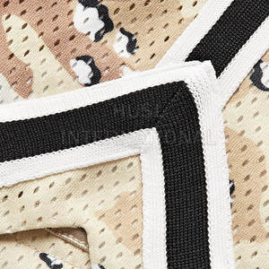 Short en maille personnalisé de haute qualité hommes imprimé basket-ball Double couche short en maille été noir short en maille - Product Image 5