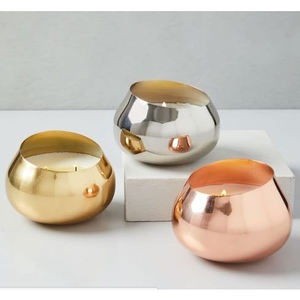 Nuevo diseño de tarro de vela de Metal con forma de huevo, acabado personalizado, decoración del hogar, iluminación, portavelas para hacer velas - Product Image 6