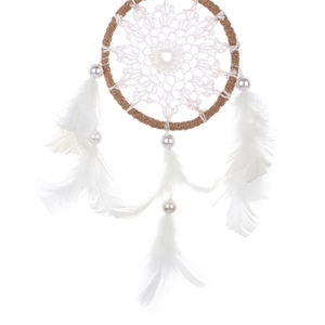 ที่ดักฝันขนนกสีขาวทำด้วยมือของตกแต่งผนังบ้านที่มีมนต์ขลังราคาที่น่าดึงดูด - Product Image 2