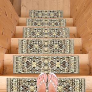 Tappeto turco a gradini, Tappeto vintage a gradini, Tappeto lavabile, Tappeto a gradini personalizzato - Product Image 2