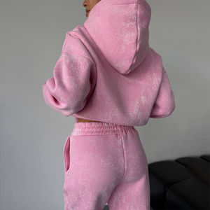 Ensemble de survêtements 2 pièces pour femmes automne 2026 – Sweat à capuche et pantalon de jogging grande taille personnalisable avec logo - Product Image 5