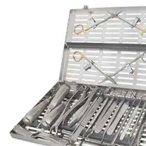 Kit de Cirugía Oral 24 Unidades Instrumentos Extra Grande Cassette Instrumentos Quirúrgicos Dentales Acero Inoxidable CE Manual Autoclavable - Product Image 2