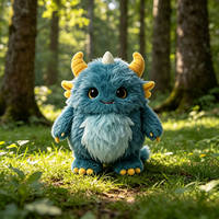 Jouets en peluche personnalisés à logo, best-sellers, mignons, doux, bleus, petits monstres en peluche, vente en gros, jouet en peluche personnalisé pour cadeau