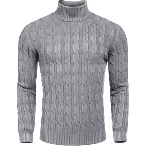 Alta calidad al por mayor de alta calidad de poliéster de alta calidad de color sólido suéter de los hombres de cuello redondo suéteres Casuales - Product Image 1