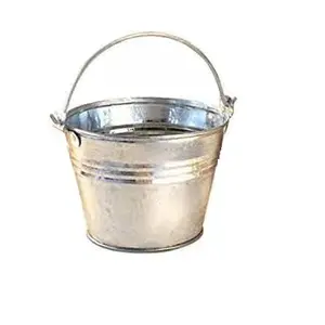 Glossy Finished Factory Sales Outdoor Galvanizado Ferro Balde Flor Simulação Flor Balde Bucket Suculento Personalizado