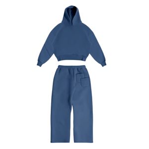 Tùy Chỉnh Mỏng Phù Hợp Với Chất Lượng Cao Cổ Điển Trống Mồ Hôi Phù Hợp Với Người Đàn Ông Polyester/Cotton Trọng Lượng Nhẹ 500gsm Trùm đầu Mồ Hôi Mồ Hôi Phù Hợp Với Thiết Lập - Product Image 3