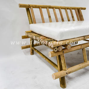 Sofá de bambú con colchón y cojín, conjunto de muebles, sillas de bambú, sala de estar y Patio - Product Image 4