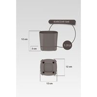 Grosir desain baru 2 buah Pot bunga plastik dekoratif besar Set Pot bunga meja Pot bunga dengan waduk 1.3 Lt