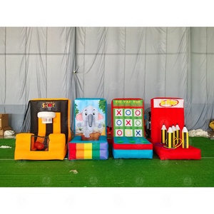 4 en 1 juegos inflables de carnaval al aire libre cabina <span class=keywords><strong>Dunk</strong></span> Tank carnaval baloncesto juego anillo lanzamiento juego inflable para la venta - Product Image 5