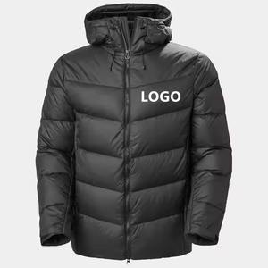 Veste matelassée en toile personnalisée OEM pour hommes avec col montant, logo personnalisé, poches, respirante, coupe-vent, plusieurs couleurs - Product Image 3