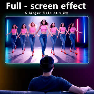 แว่นตาดูหนังแบบพกพาสำหรับภาพยนตร์ VR เกมส์ สมาร์ทโฟน ใช้งานได้ สายรัดปรับได้ ไร้สาย ไม่ต้องใช้แบตเตอรี่/ไม่ต้องชาร์จ - Product Image 2