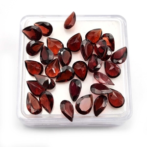 Grenat du Mozambique naturel, taille poire, pierre précieuse en vrac, facetté, 7x9 mm, pierre de grenat rouge pour la fabrication de bijoux, vente en gros, achetez maintenant - Product Image 3