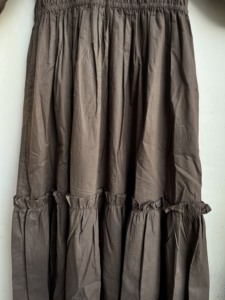 ชุดเดรสผ้าฝ้ายผู้หญิงคอเสื้อคอตตอนชุดเดรสยาวมิดิสีน้ำตาล, เดรสกำลองอินเดียเดรสฤดูร้อน - Product Image 2