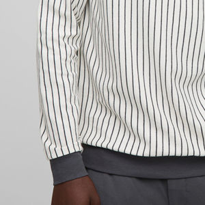 Rugby de haute qualité, couleur personnalisée, pour chemises, classique, manches longues, décontracté, respirant, en toile tricotée, 100% coton biologique, pour hommes - Product Image 3