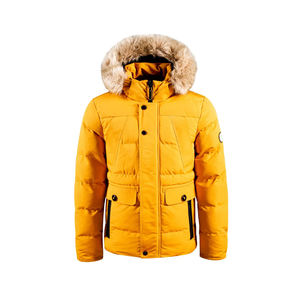 <b>Men's</b> Custom Designed Long Winter Puffer <b>Jacket</b> Factory-Made with Stand Collar Zipper Closure High Street Comfort Style Coated - Product Image 1