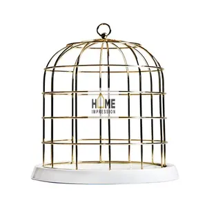 Charming Metal Bird Cages Antique Marble Base Designer Bird Cages
