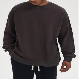 Sweat-shirt à manches longues pour hommes Logo personnalisé avec polaire douce Coupe ample en impression bouffante Logos Sweat-shirt à prix bon marché - Product Image 6