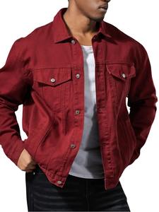 Premium <b>Men's</b> <b>Black</b> <b>Denim</b> <b>Jacket</b> Front Breathable Windproof 100% Cotton Casual Outerwear Customizable Stylish Trendy Wholesale - Product Image 6
