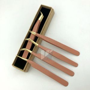 แหนบต่อขนตาปลายแหลมสีทองเป็นมิตรต่อสิ่งแวดล้อมทำจากผงพีชเคลือบโลโก้ได้ตามต้องการ - Product Image 4