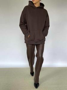 Sudaderas con capucha de alta calidad sueltas con logotipo personalizado para mujer, sudaderas con capucha de moda para mujer al por mayor - Product Image 2