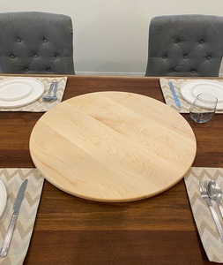 Bandeja de Servir Redonda de Madera Rústica Vintage - Bandeja Decorativa de Madera para Decoración del Hogar - Product Image 5