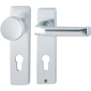 Juego de escobillas cortas London 54/227K/202KP/AP/113 de aluminio F1 PZ, juego de cambio cuadrado para manijas de puertas y ventanas, marca HOPPE - Product Image 1