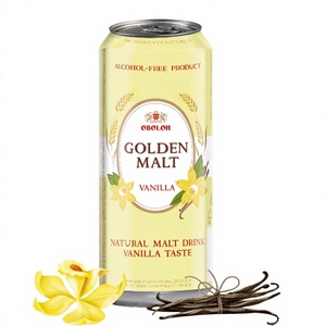 Refresco de Malta Dorada con Vainilla, Fermentado Naturalmente, Lata de 0.5L - Product Image 1