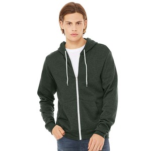 Sweat à capuche Bella Canvas unisexe léger 300g coupe-vent en molleton écologique 100% coton avec fermeture éclair intégrale - Product Image 4