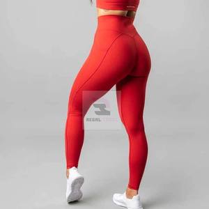 2025 femmes haute qualité taille élastique Gym Yoga Leggings confortable tricoté tissu tissé pour Fitness - Product Image 2