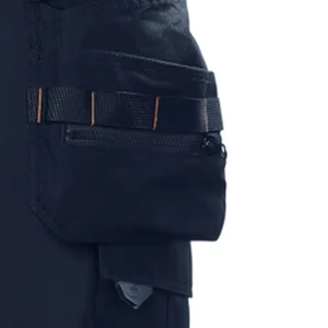 Heavy Duty <b>Navy</b> Blue Reflective Thermal <b>Work</b> <b>Shorts</b> Unisex Durable Multi-Pocket Cargo with Breathable Construction Tool Pockets - Product Image 5