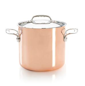 Gobelets en acier inoxydable de conception gaufrée d'aspect de qualité supérieure Finition martelée en cuivre pur Pot à vaisselle Poignée isolée en laiton pour boissons - Product Image 6