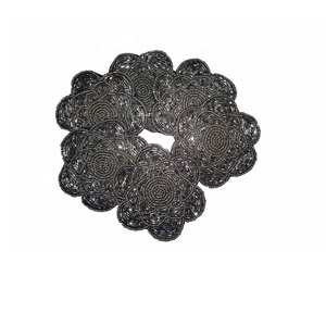 High Quality <b>Round</b> Handmade Glass Beaded Coaster Set of 6 for Drinks and <b>Coffee</b> <b>Table</b> Handmade Glass Beads Coaster - Product Image 2