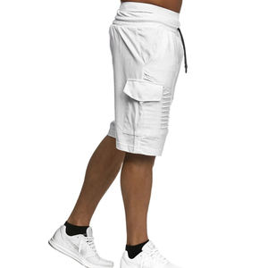 Pantalones cortos para correr de gimnasio personalizados al por mayor, ropa informal de mezcla de algodón con bolsillos, cintura media, cordón con puños, envío directo a granel - Product Image 6