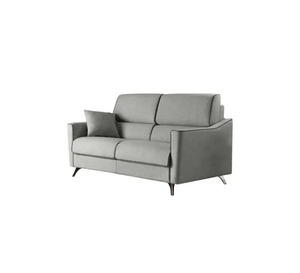 Sofá cama minimalista de tela estilo italiano, de dos plazas, para sala de estar, con patas de metal, 100% hecho en Italia. - Product Image 1