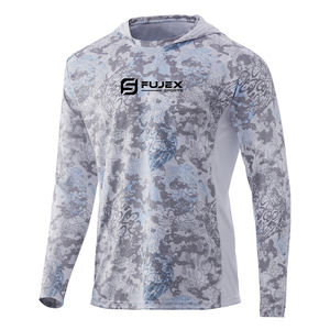 Vêtements de pêche à manches longues hommes en plein air à capuche séchage rapide chemises de pêche Jersey sweats à capuche d'été UPF50 + chemises de pêche à manches longues - Product Image 1