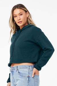Hot Design Casual Rhinestones Embroidered RAW Hem Cropped Hoodie Sportswear Hoodie for Women <b>Pullover</b> <b>Jumper</b> Sweatshirts Hoodies - Product Image 2