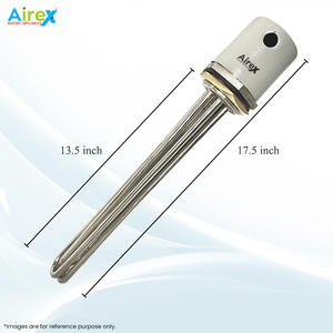Airex 4000W Tige de chauffage électrique à immersion en acier inoxydable Élément chauffant tubulaire pour chaudière Réservoir de stockage BSP Filetage 59.6mm - Product Image 6