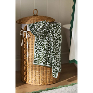 Rattan Laundry <b>Hamper</b> Handmade Wicker Clothes <b>Basket</b> <b>With</b> <b>Lid</b> Large Woven Storage Organizer <b>Basket</b> For Bathroom Or Bedroom - Product Image 3