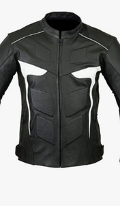 Cuero de vaca con paneles samtex de cuatro vías con Protector aprobado por CE Nueva llegada Real 100% Chaqueta de moto de cuero genuino - Product Image 2