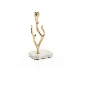 Portavelas Votivo de Diseño Personalizado con Acabado Dorado y Base de Mármol, Portavelas de Metal para Velas de Té, Superventas - Product Image 1
