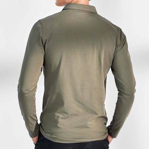 Camiseta Informal para Hombre, Transpirable, de Fibra de Bambú, con Dos Botones, Estampado Personalizado, Tejido Jersey - Product Image 3