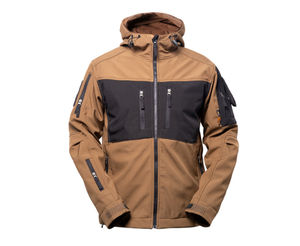 Veste softshell pour homme de haute qualité, sur mesure, col montant, imperméable, coupe-vent, respirante, fermeture éclair, service OEM personnalisé - Product Image 5