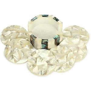 Plato de Té Decorativo con Incrustaciones de Nácar Hecho a Mano, Posavasos de Concha de Nácar, Estilo Europeo, Duradero, con Logotipo Personalizado en Relieve - Product Image 4