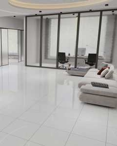 Meilleur prix, nouvelles carreaux de sol en céramique de porcelaine gris brillant de luxe 600x600mm, meilleur choix d'usine en Inde - Product Image 4