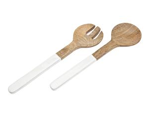 Cuchara Industrial con acabado marrón de madera Natural, cubiertos esenciales, cubiertos hechos a mano, cuchara para ensalada de madera, tenedor, revestimiento de resina para fiesta - Product Image 4