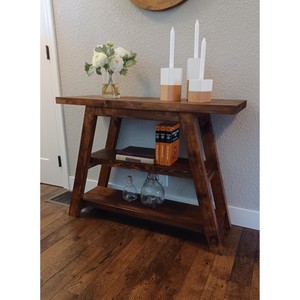 Plan de mesa de consola de madera rústica Vintage de tendencia superior, diseño de tendencia de mesa de salón última llegada para entrada - Product Image 2